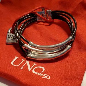 UNO de 50 925 Silver – RARE FIND Vintage "Not to Be" Multi-Strand Wrap Bracelet